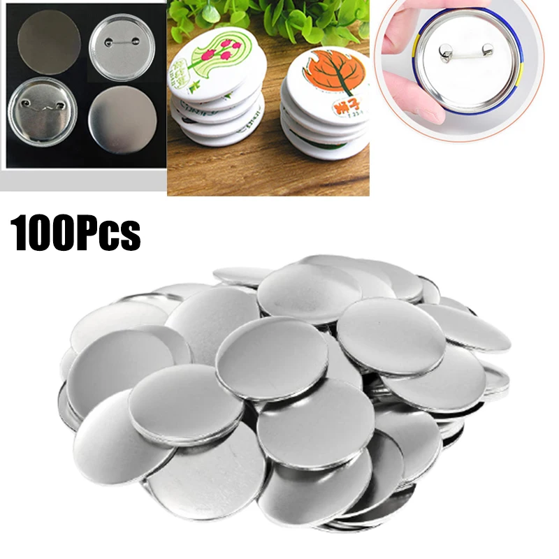 Button Badge Blank - 100개 빈 배지 핀 버튼 제작