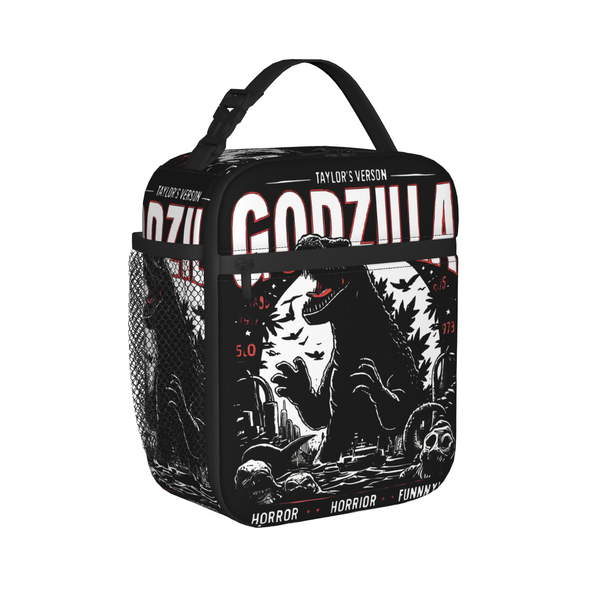 Tote Bag Sublimation - 고질라 애니메이션 보온 도시락 가방, 재사용