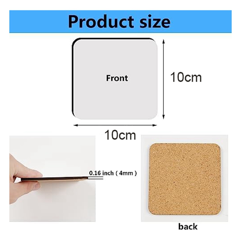 12개 승화 인쇄용 사각 코스터 블랭크 대량 MDF 블 - Coaster Sublimation Blank 리뷰 및 가격